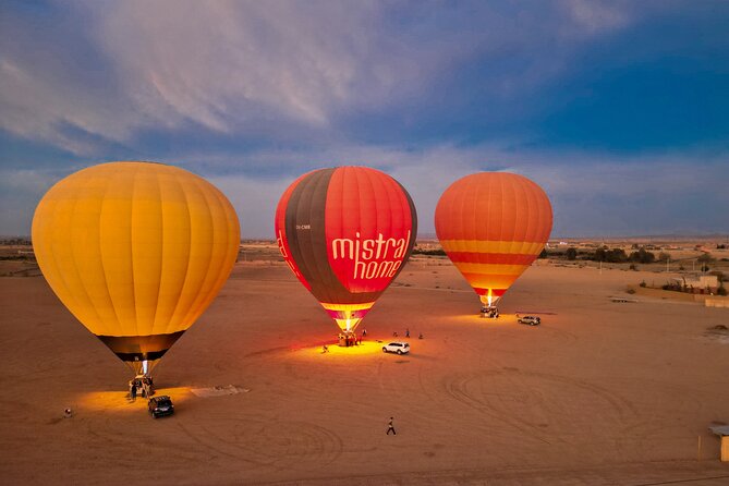 Hot Air Balloon Rides in Marrakesh: Sunrise, Desert, Atlas ... - Watching the balloon come alive