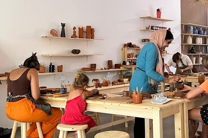 Lamsaty Pottery Workshop with Moroccan Tea - Taking a Turn at the Pottery Wheel