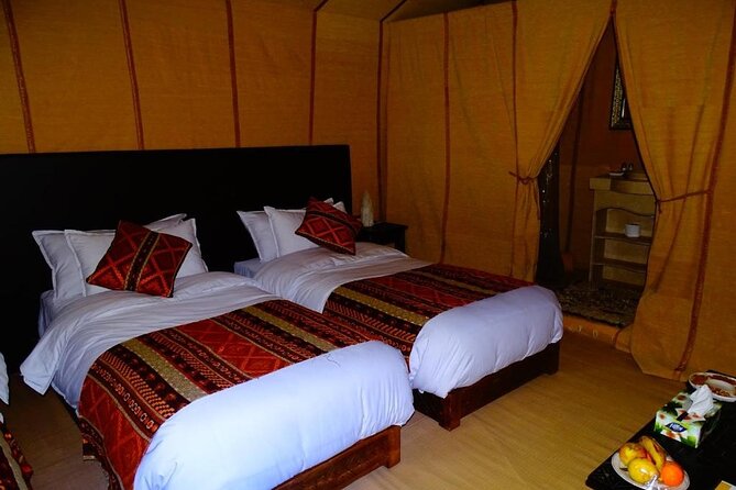 Luxury Camp in Merzouga Desert with Camel ride, Car 4WD - Dinner, desert music, and the evening fire
