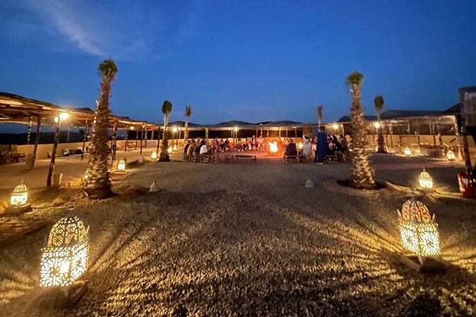 Magical dinner, sunset, music and fire show in Agafay desert - Camel ride or quad bike