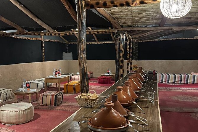 Magical dinner, sunset, music and fire show in Agafay desert - Three-course dinner with local cooking