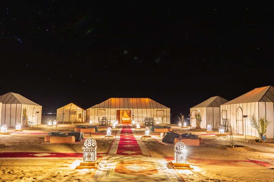 Marrakech: 3-day Exclusive Desert Luxury Tour; Quad & Camels - Dinner, drums, henna, and a cold desert night