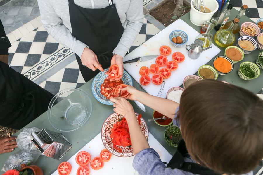 Marrakech: 3-Hour Open-Air Moroccan Cooking Course - What you actually cook during the four hours