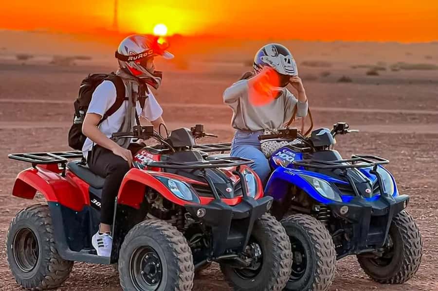 Marrakech: Agafay Desert: Camel ride Quad Bike, Dinner show - Berber music, dance, and the fire show