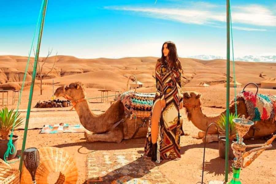 Marrakech: Agafay Desert Camp Lunch with Camel Ride and Pool - The optional argan oil stop