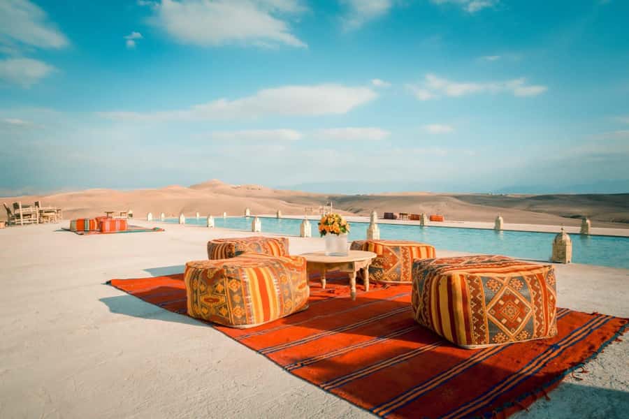 Marrakech: Agafay Desert Dinner and Sunset Camel Ride Trip - Leaving Marrakech for the Agafay Desert