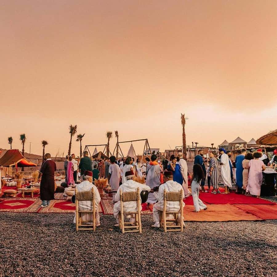 Marrakech: Agafay Desert Dinner Show with Sunset Camel Ride - Meeting the women at the argan oil cooperative