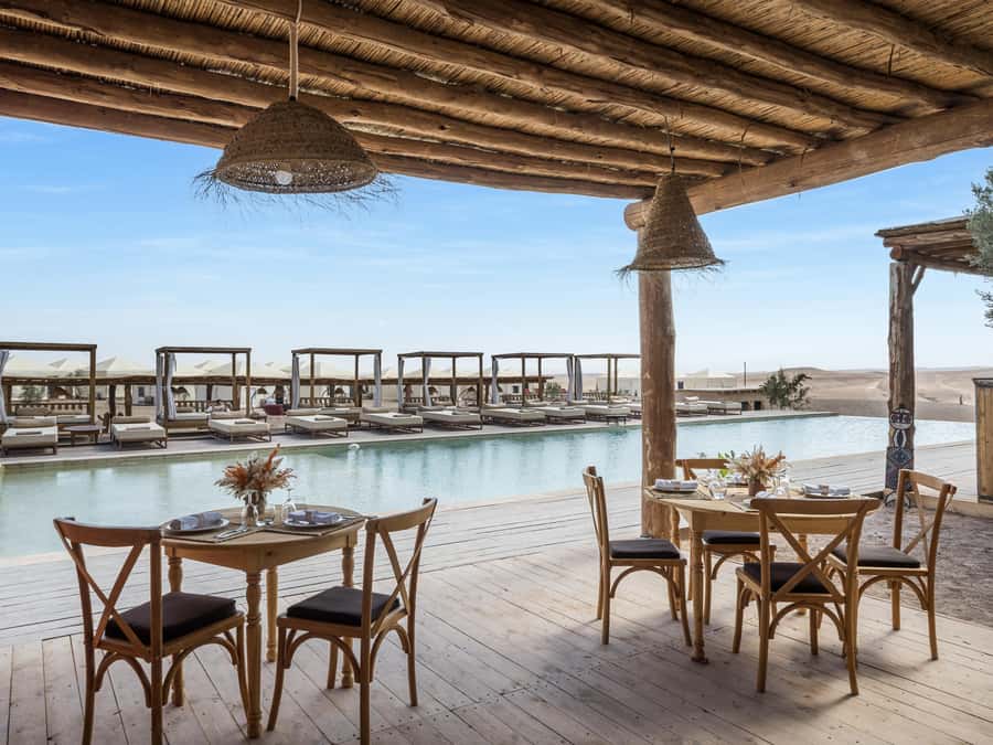 Marrakech: Agafay Desert Inara Camp Pool Day Pass with Lunch - Three hours by the pool, in theory