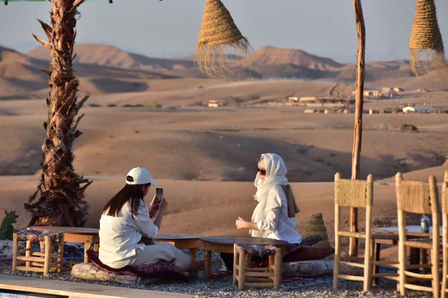 Marrakech: Agafay Desert, Lunch, Camel Ride, & Swimming Pool - Lunch in a desert camp