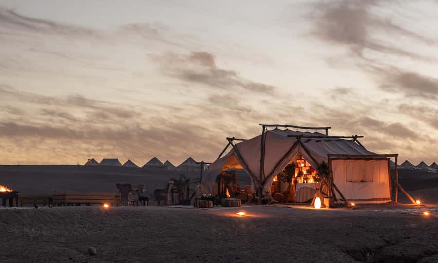 Marrakech: Agafay Desert Private Dinner w/ Music & Fire Show - Leaving Marrakech In A Private 4x4