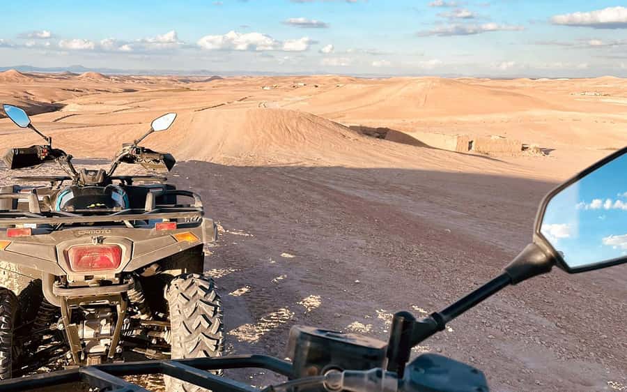 Marrakech: Agafay Desert Quad Bike Tour with Moroccan Tea - Leaving Marrakech for the Agafay Desert