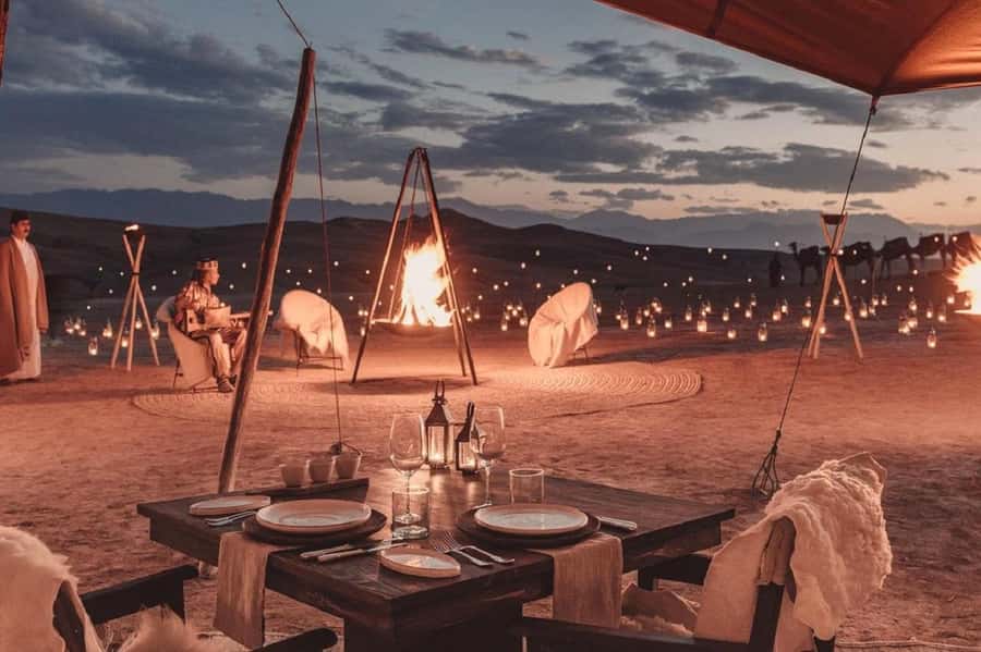 Marrakech: Agafay Desert Quad Bike with Camels & Dinner Show - Leaving Marrakech for Agafay’s Pale Plateaus