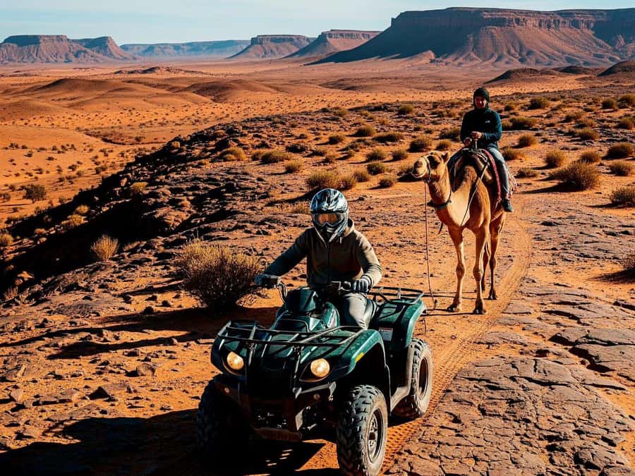 Marrakech: Agafay Desert Quad Biking Tour with Dinner-Show - Leaving Marrakech for the Agafay Desert
