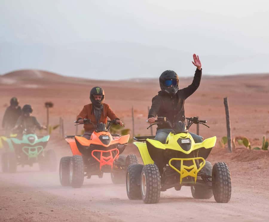 Marrakech: Agafay Desert Quad Biking Tour with Dinner-Show - Music, campfire, and the final fire show