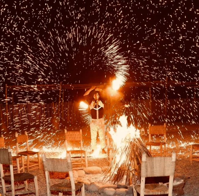 Marrakech: Agafay Desert Quad, Camel Ride & Dinner Show - Berber music and the fire show