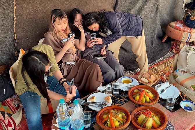 Marrakech: Agafay Desert Tour ,Camel Ride&quad bike and Dinner - Tea, local products, and the tourist side of Agafay