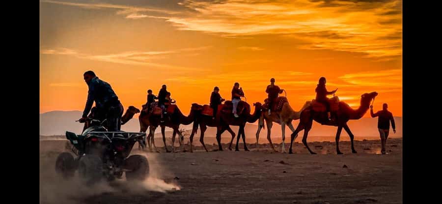 Marrakech: Agafay Dinner Show, Camel Ride, Quad, or Buggy - Dust, head wraps, and desert preparation