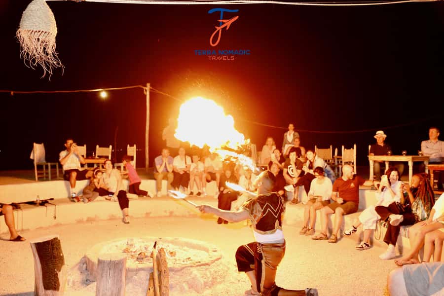Marrakech: Agafay Dinner Show with Quad/Camel Ride and Pool - Sunset over rocky desert scenery