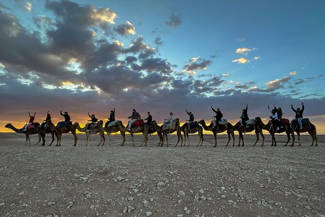 Marrakech: Agafay Quad Tour with Camel Ride, Dinner & Show - Sunset over Agafay and the Atlas peaks