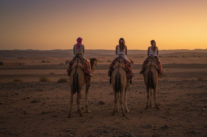 Marrakech Agfay Desert Camel Ride and Dinner Show - Sunset, sweets, and the approach to camp