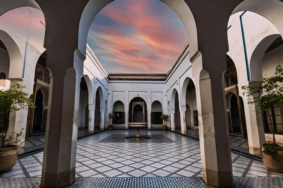 Marrakech: Bahia Palace, Ben Youssef Medersa, & Souks Tour - Bahia Palace: tile, cedar, and court life