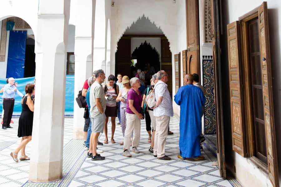 Marrakech: Bahia Palace Guided Tour – Skip-the-Line Access - Entering Bahia Palace with a guide