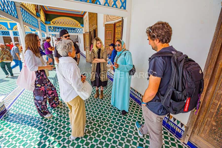 Marrakech: Bahia Palace, Madrasa Bn Yousef, Souk Medina Tour - Bahia Palace: ornate rooms and quiet courtyards