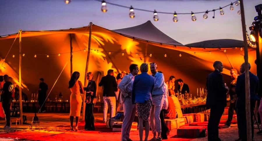 Marrakech: Camel Ride, Dinner, Pool, and Fire Show in Agafay - Couscous, tagine, and a filling Moroccan meal