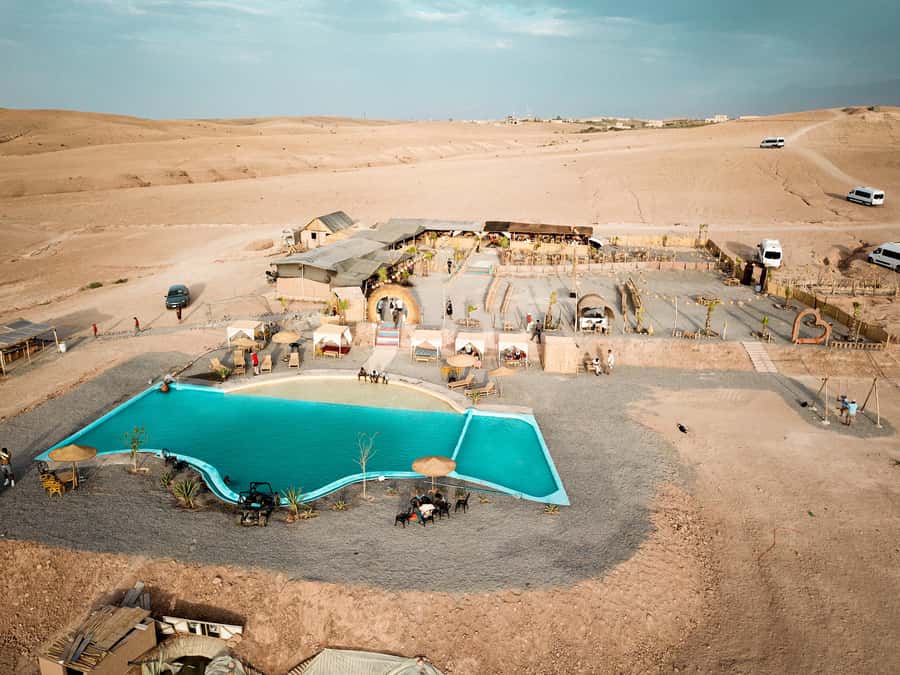 Marrakech: Camel Ride, Dinner, Pool, and Fire Show in Agafay - What $23 really gets you