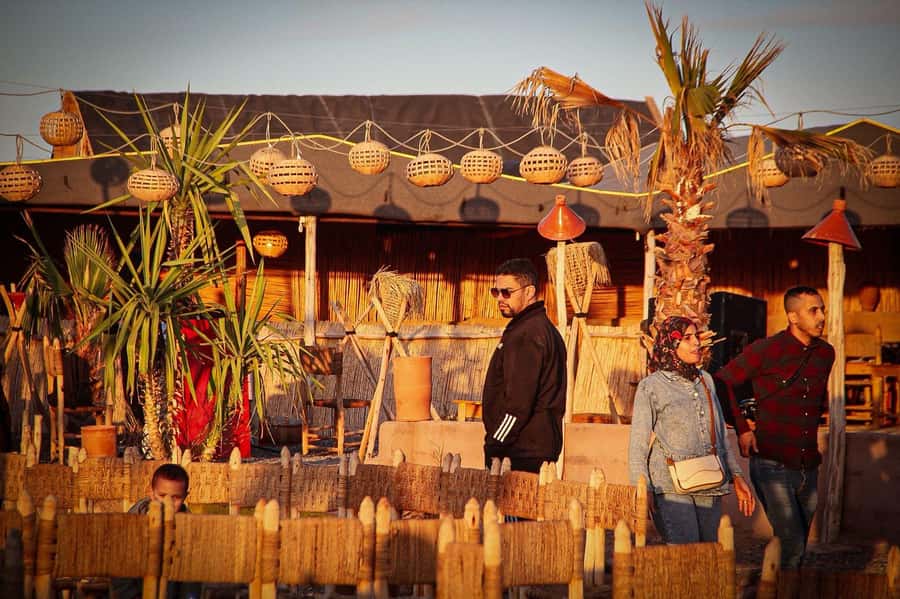 Marrakech: Camel Ride, Dinner, Pool, and Fire Show in Agafay - The Agafay Desert is rocky, not sandy