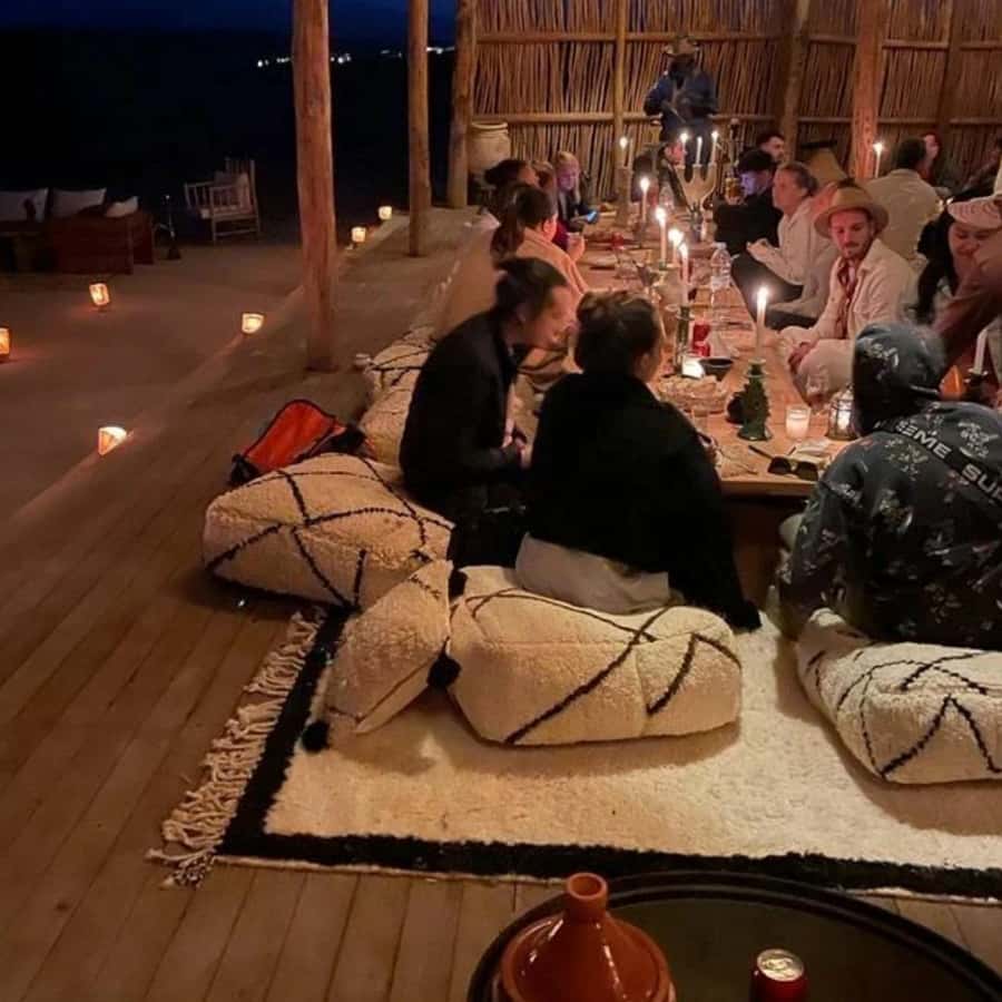 Marrakech: Camel Ride & Sunset Dinner with Fire Show - Arriving at a decorated Berber camp