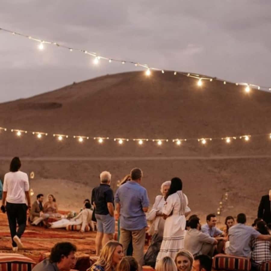 Marrakech: Camel Ride & Sunset Dinner with Fire Show - Moroccan dinner with tagine, couscous, and tea
