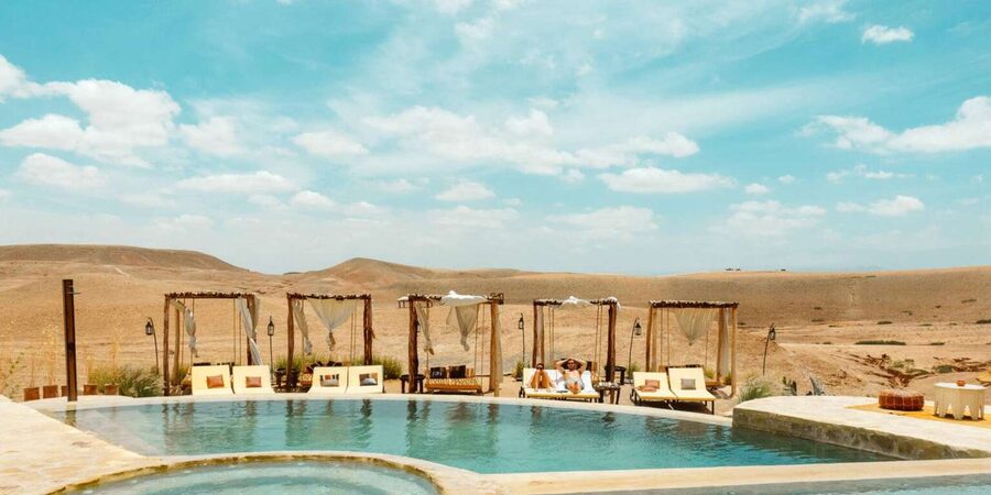 Marrakech: Day Pass in The Desert, swimming pool and lunch - Optional camel riding and camp activities