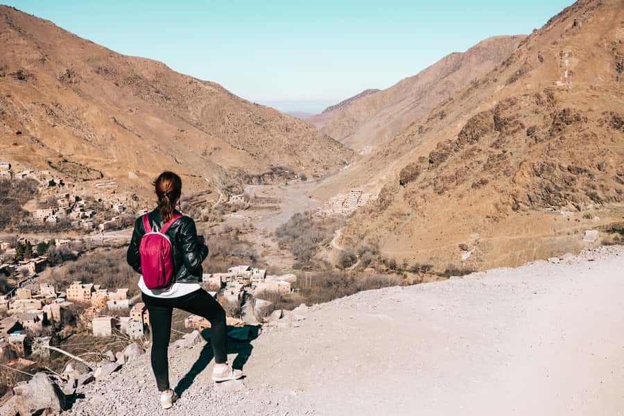 Marrakech Day trip Atlas Mountains & Agafay Desert - Walking to the waterfalls