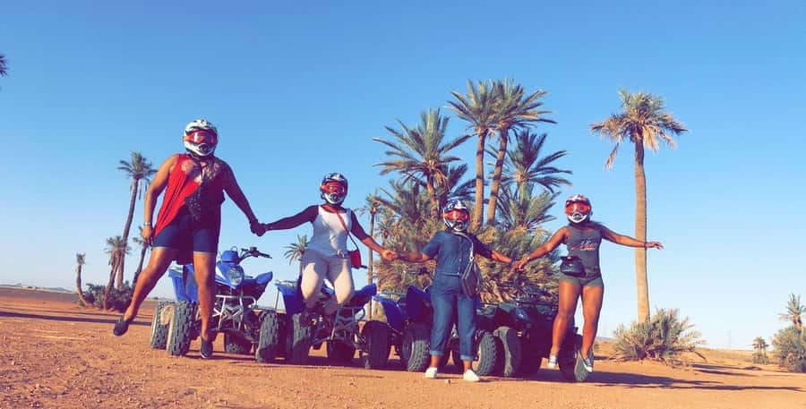 Marrakech: Desert and Palm Grove Sunset Quad Tour with Tea - Who should book this Marrakech quad tour?