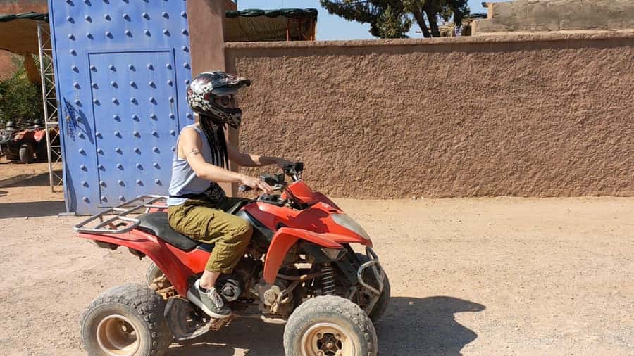 Marrakech Desert & Palm Grove Quad Bike Tour - Getting comfortable on an automatic quad