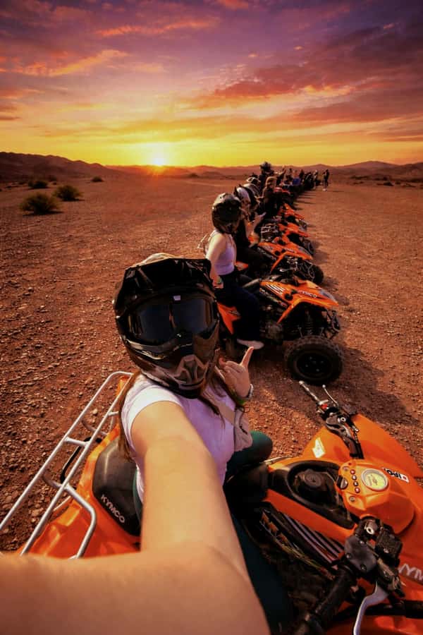 Marrakech Desert Sunset: Quad Biking, Dinner & Fire Show - One hour of quad biking across Agafay