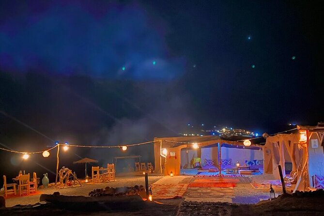 Marrakech Desert Tour & Sunset Camel Ride with Dinner Show - Moroccan dinner beneath the night sky