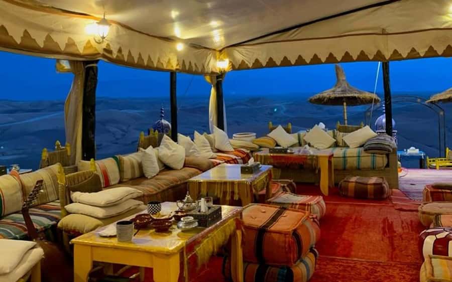 Marrakech Dinner Show Agafay Desert with Camels swiming pool - Berber Music Around The Fire