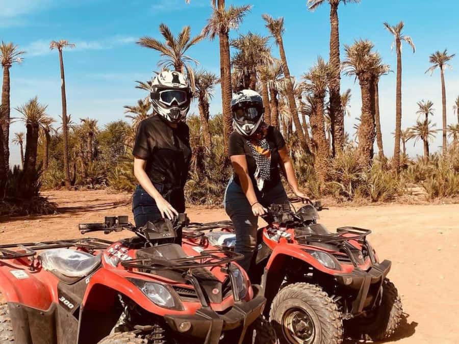 Marrakech: Dunes of the Palmeraie Quad Bike Ride with Tea - Pickup from Marrakech and the ride to the Palmeraie