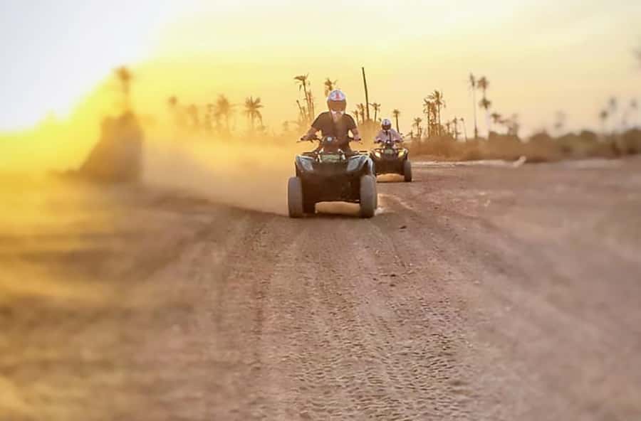 Marrakech, explore the palm grove desert by quad bike - Riding through the palm groves