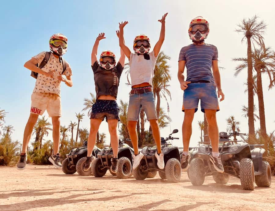 Marrakech, explore the palm grove desert by quad bike - A Berber village, Moroccan tea, and msemen