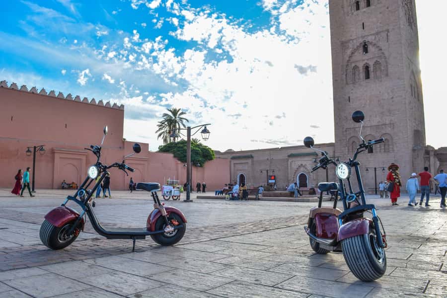 Marrakech: Glide Through the Red City on an EcoScooter Tour! - Koutoubia Mosque and Jamaa El Fna