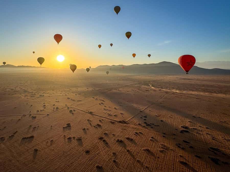 Marrakech: Hot Air Balloon Ride with Breakfast & Transfer - What you see from the basket