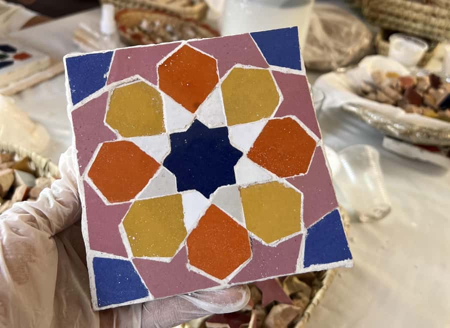 Marrakech: Make Your Own Moroccan Zellige Mosaic Masterpiece - Assembling your handmade tile