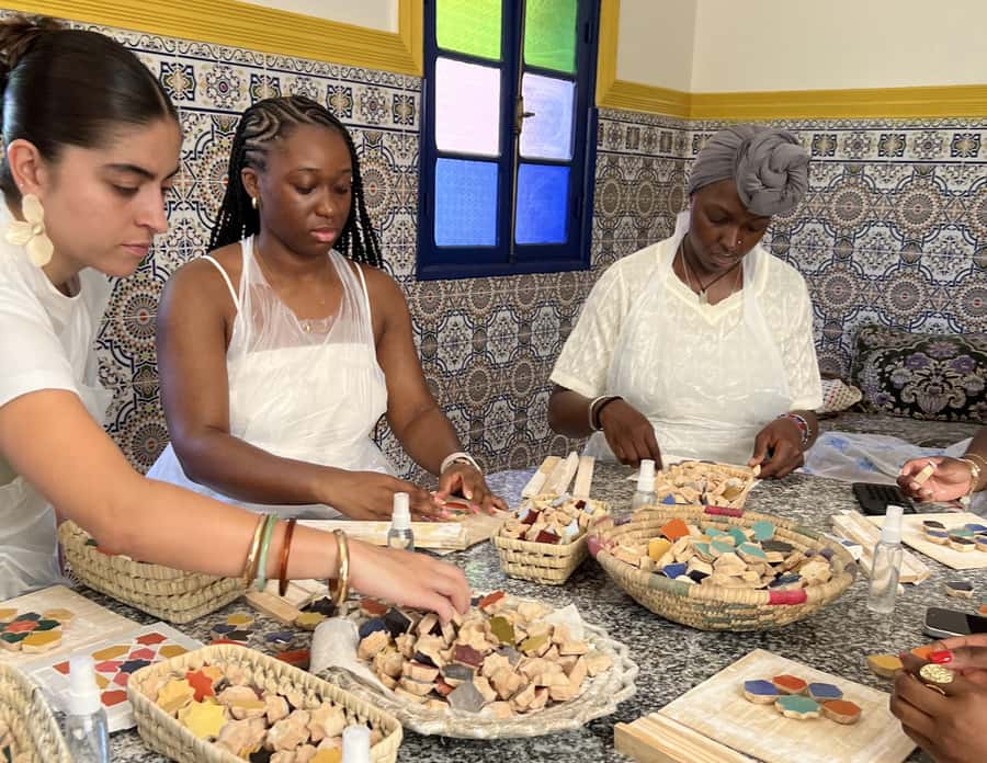 Marrakech: Make Your Own Moroccan Zellige Mosaic Masterpiece - Finishing the piece and taking it home