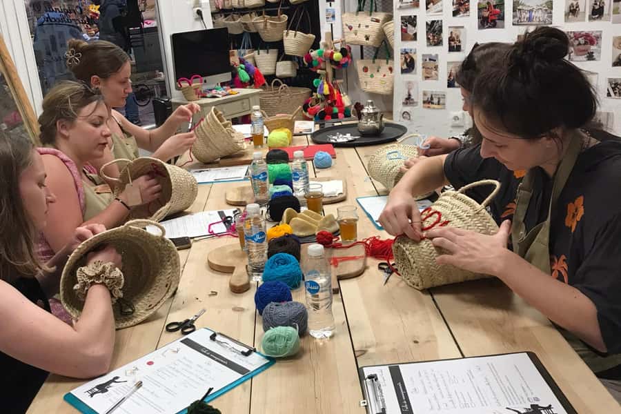Marrakech Medina Basket Embroidery Workshop - A calm welcome with tea and pastries