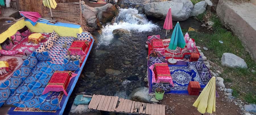 Marrakech: ourika valley Atlas Mountains & Waterfalls Trip - Lunch beside the Ourika River