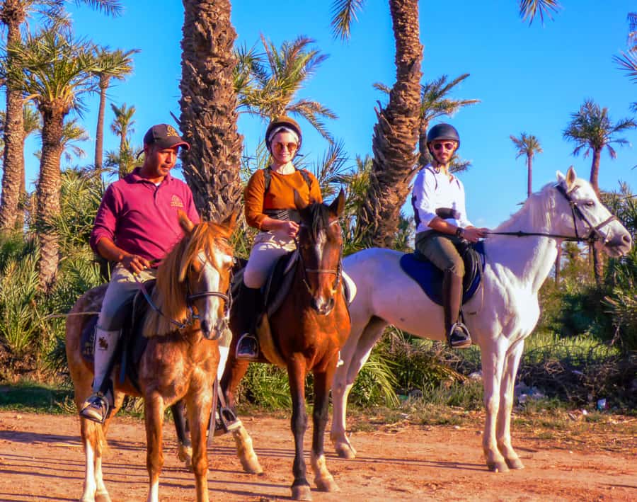 Marrakech: Palm Grove Horseback Riding Tour - Meeting Berber families over mint tea
