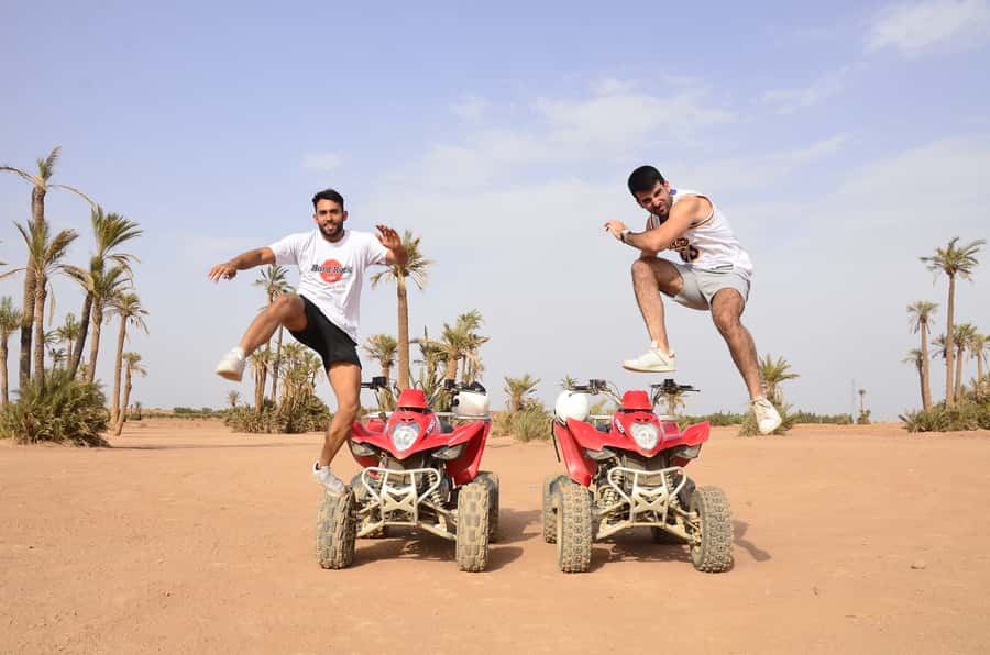 Marrakech: Palmeraie Guided Quad Tour with Tea Break - The first 45 minutes on the quad